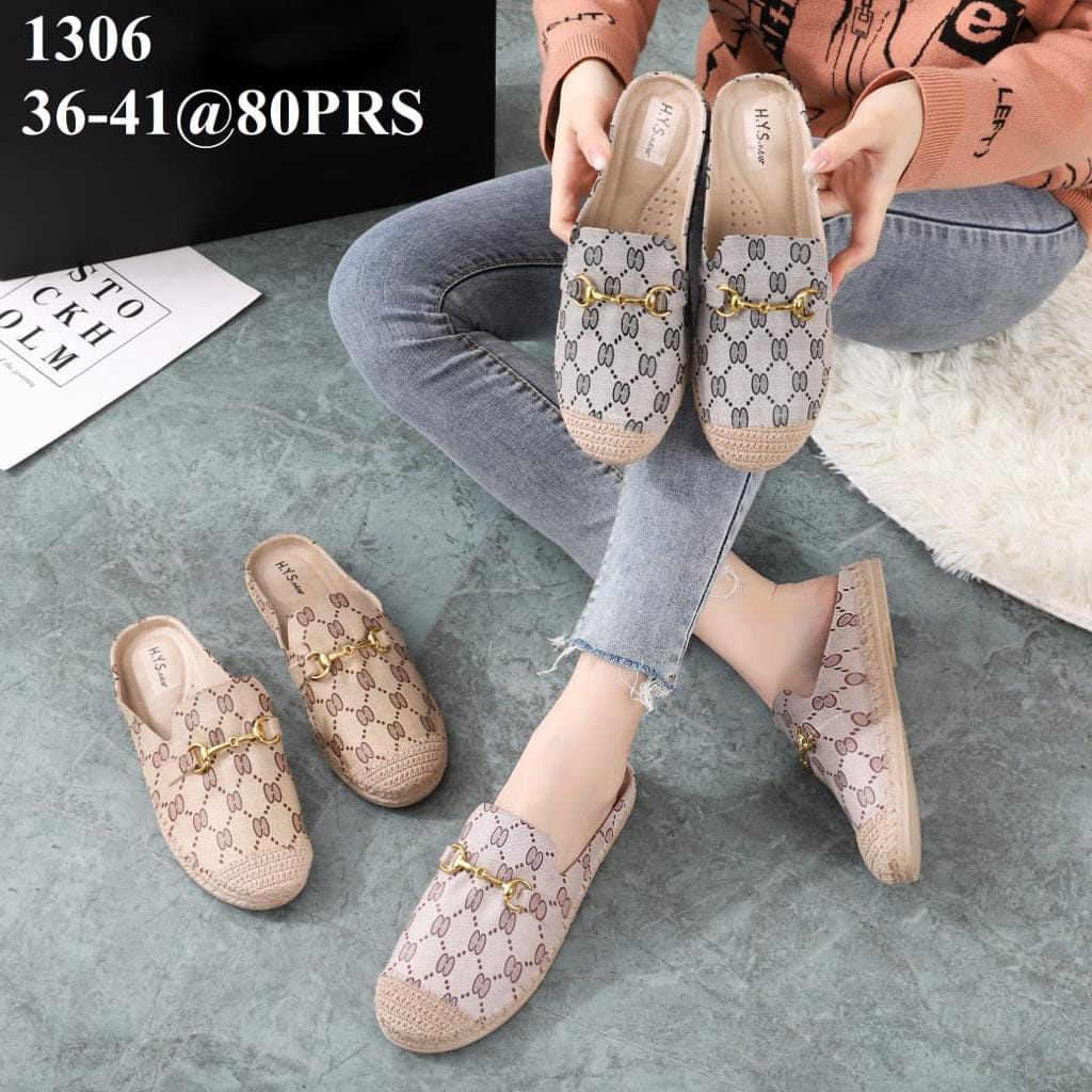 DUARTE OCHOLLECTION,Sandal selop wanita kasual motif,  HYS 1306 ,100% ori