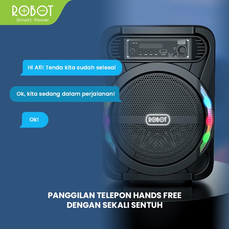 NEW Speaker Bluetooth Robot RB450 Bluetooth 5.0 RGB Audio Wireless Super Bass - Garansi resmi 1 TH