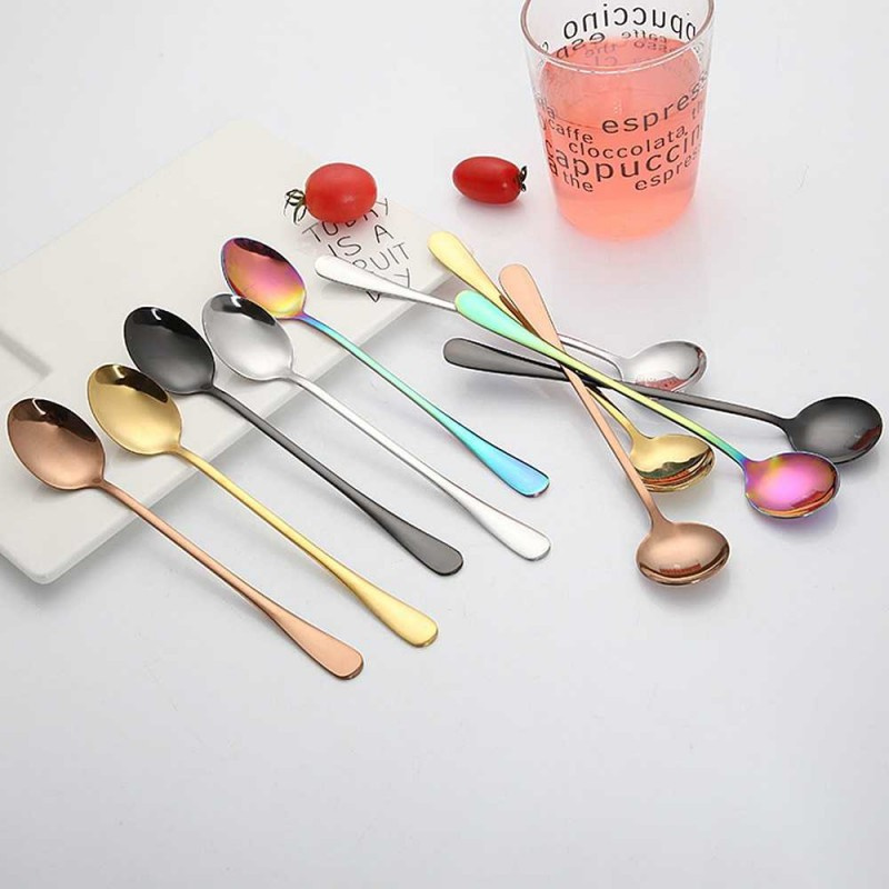 Sendok Teh Gagang Panjang Tea Spoon Full Stainless Steel