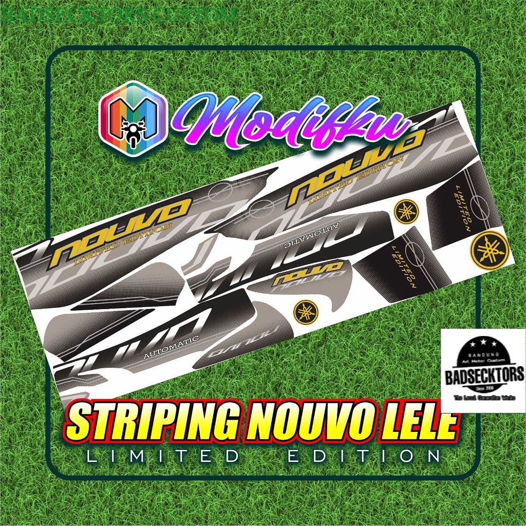 striping stiker nouvo lele variasi hitam biru murah keren