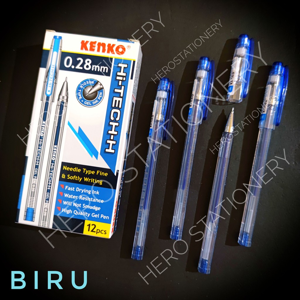 

SATUAN Pen gel kenko hitech 0,28 mm tinta biru