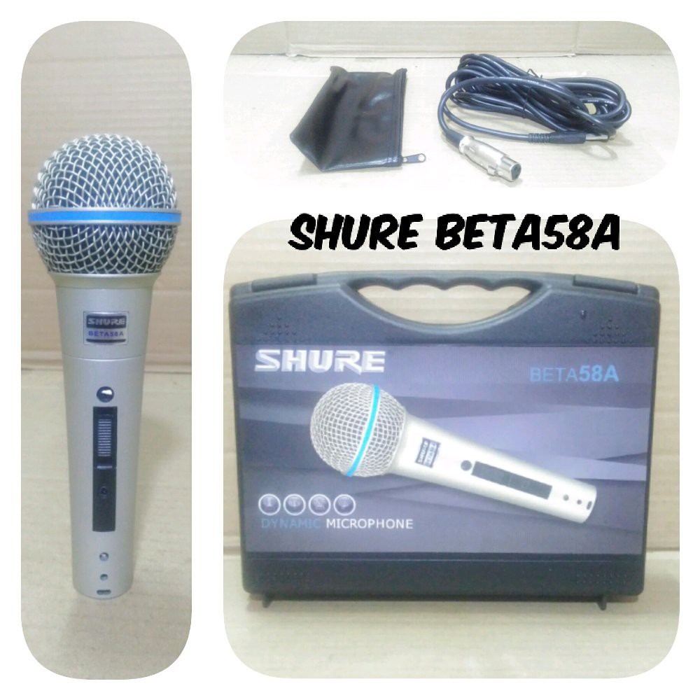 MIC KABEL SHURE BETA58A PROFESIONAL DYNAMIC MICROPHONE