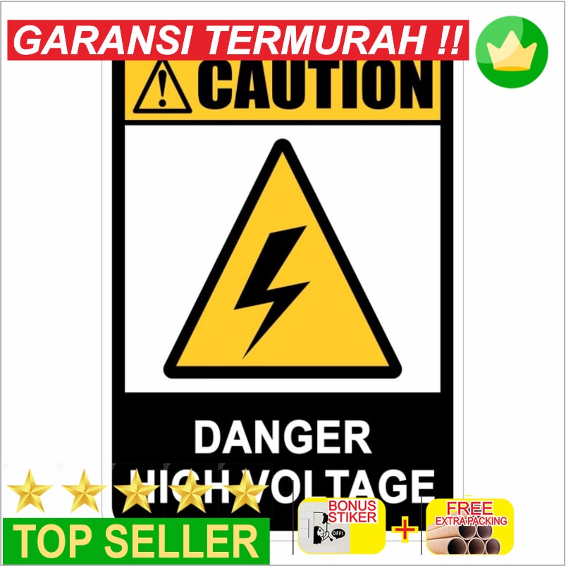

Murah Rambu Tegangan Tinggi 35cm x 50cm Listrik Volt Plat Alumunium Elegan