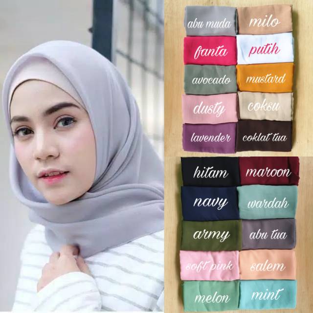  Bella  square  part 2 jilbab  segi empat hijab daily Shopee 