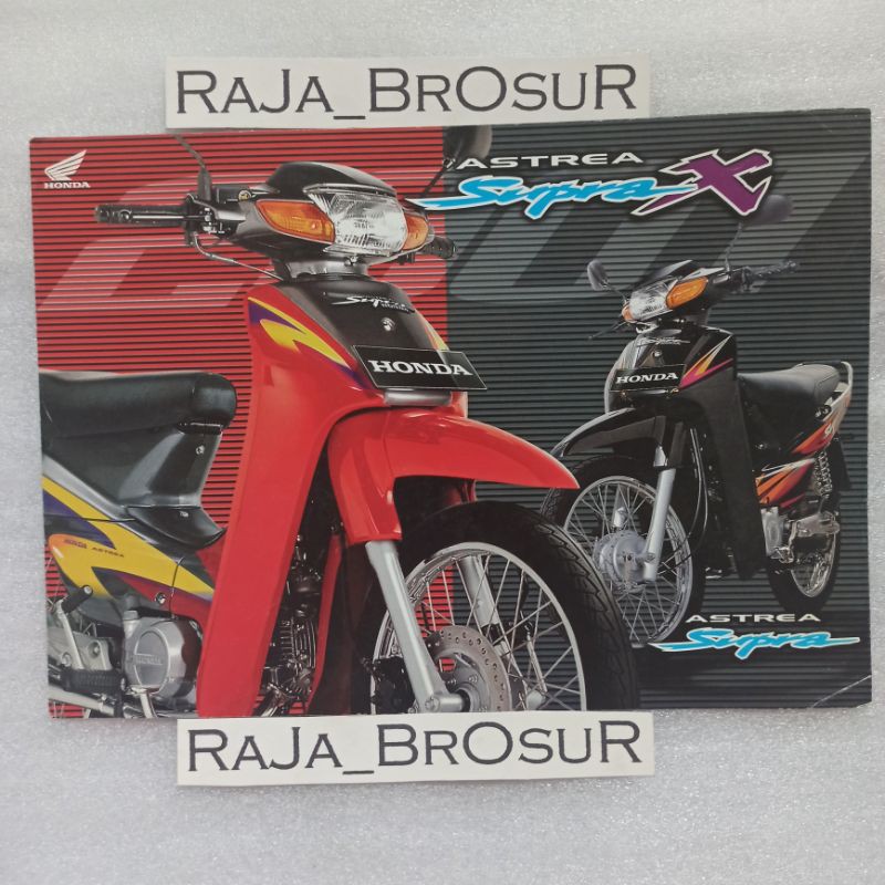 Poster brosur katalog leaflet jadul lawas Honda Astrea Supra X 2001