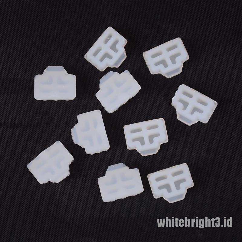 &lt; White3 &gt; 10Pcs Plug Pelindung Port Ethernet RJ45 Anti Debu