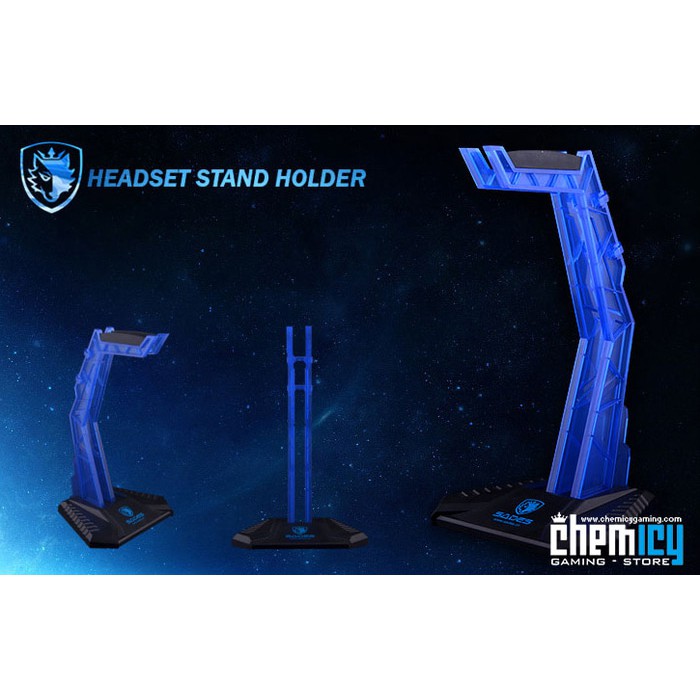 Sades Headset Stand / Headphone Cradle - Blue