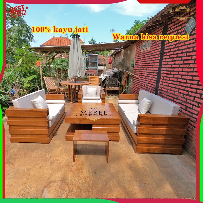 Kursi Tamu Minimalis Koper Box Kayu Jati Jepara Terlaris Mebel Jepara