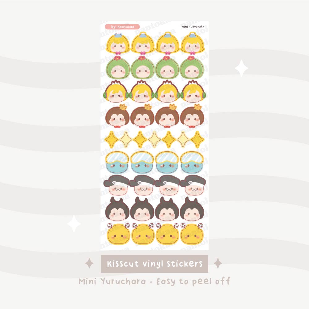 

Hey! Say! JUMP Yuruchara Minis Glitter Sticker Sheet | nantokaa