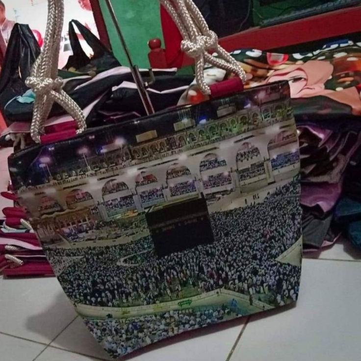 Harga Termurah Totebag ka'bah / Tote bag masjid / Makkah / Madinah / tas Tote sovenir haji umroh by zellshop