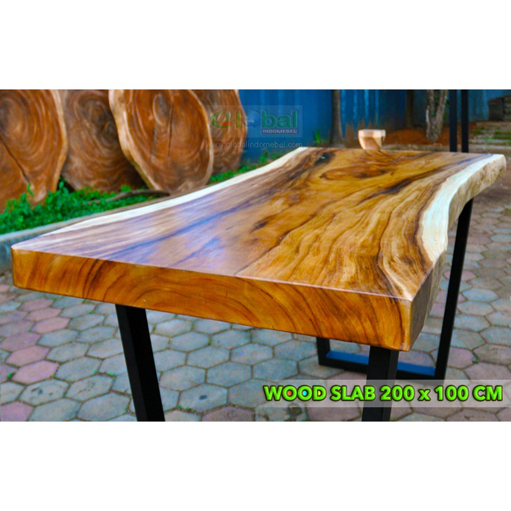 Jual Meja Makan 200 x 100 cm Meja Kayu Trembesi Kayu Suar Meja Makan