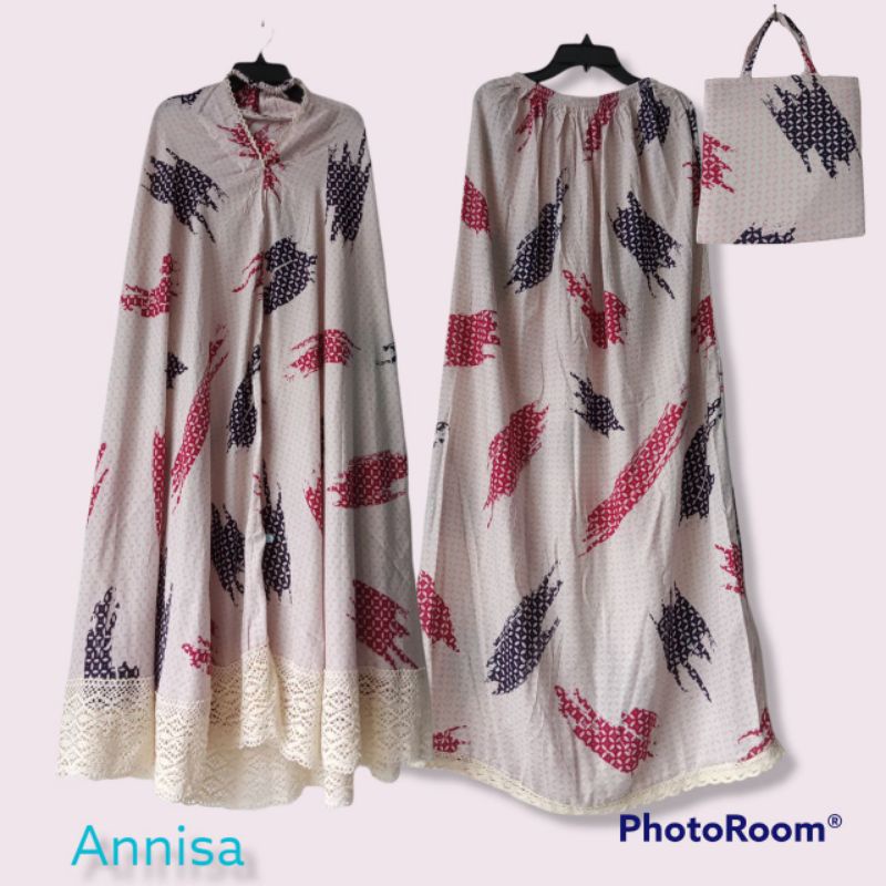 MUKENA / ALAT SHOLAT WANITA BRAND ANNISA BRANDED MATAHARI MURAH (ORIGINAL CUT LABEL) MKNANNS218