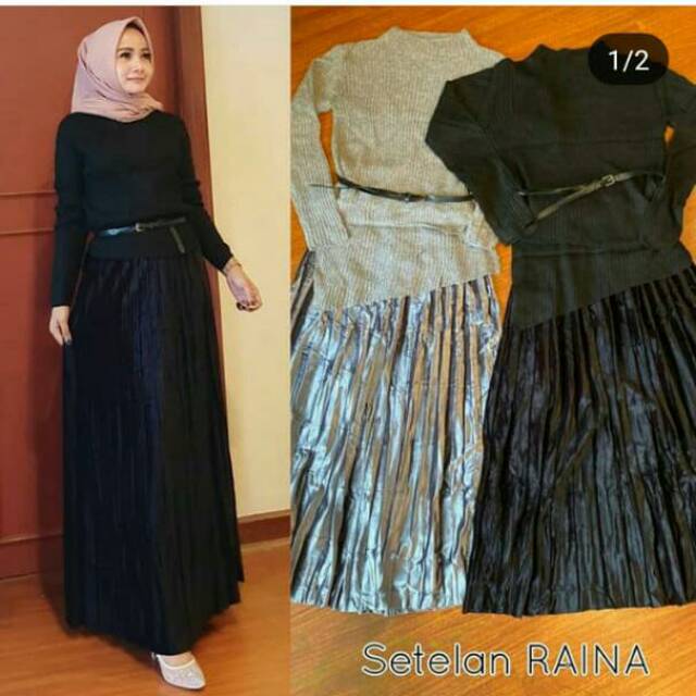 Setelan RAINA Bkk
Matt top rajut
Rok bludru plisket
Free belt
Ld 100-104 fit to M-L
Ecer 305K