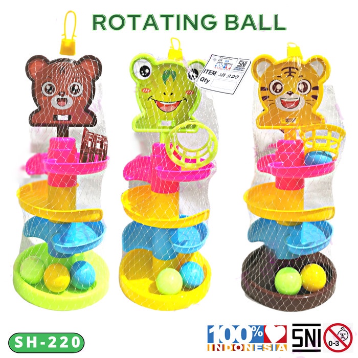 [SH220] Mainan Edukasi Anak Bayi Rotating Rolling Ball - Seluncuran Bola Rail