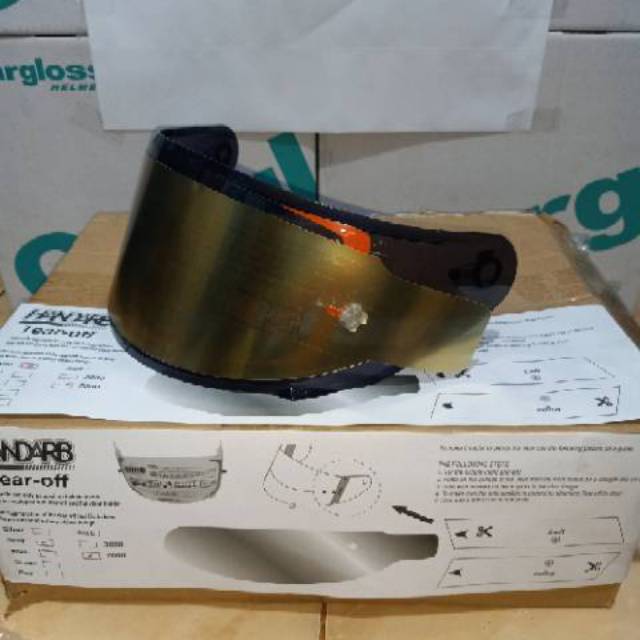 paket Kaca helm Flat visor + Tear off + tear off post NHK RX9 GM RacePro