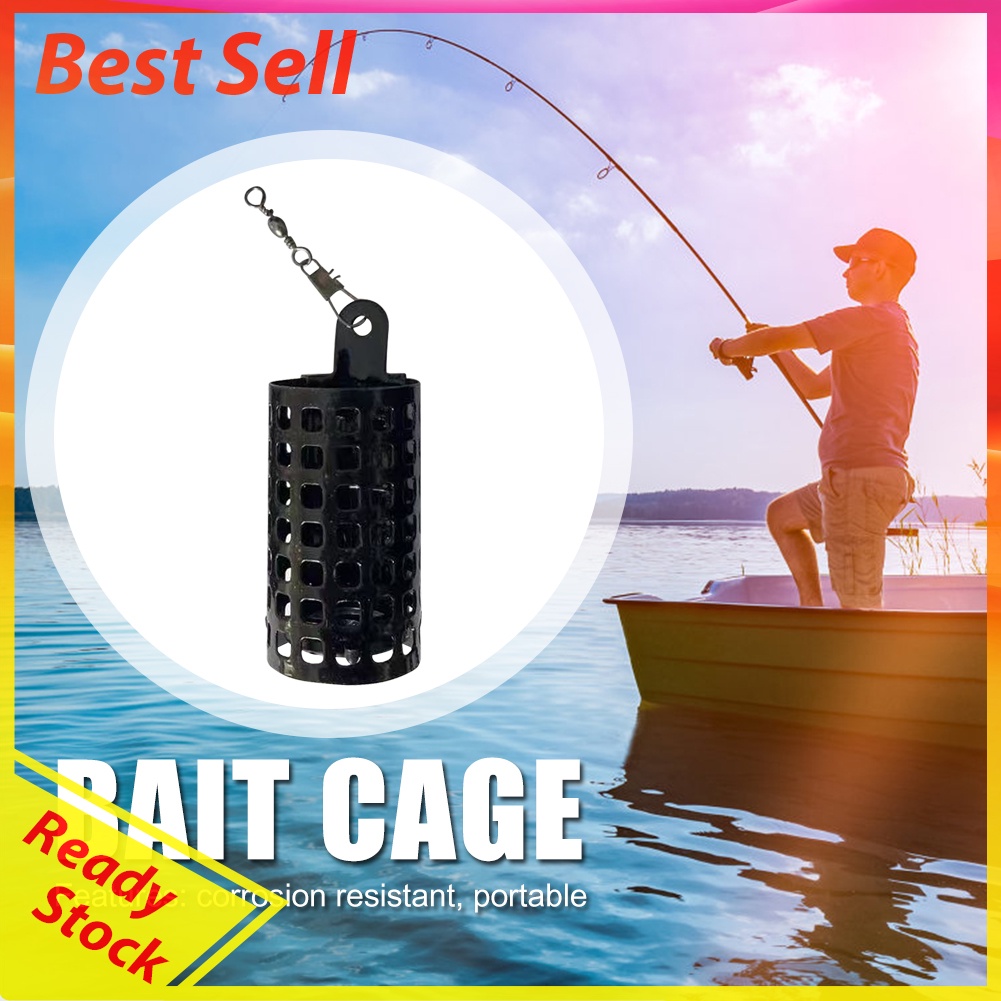 10pcs Square Fishing Bait Feeder Cages Holder Metal Lure Container Basket