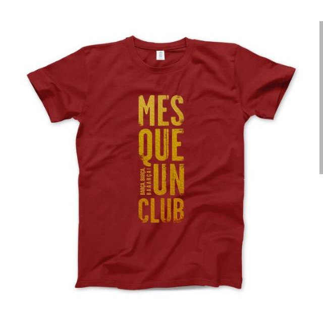 KAOS BAJU COMBED 30S MES QUE UN CLUB BARCA BARCELONA