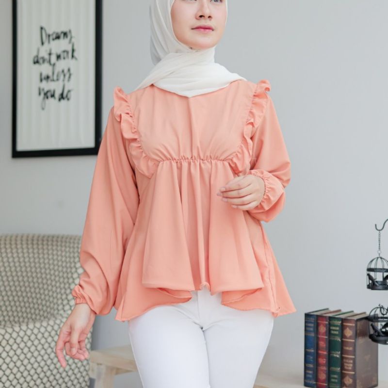 (COD) Elsa Blouse - Cirelea blouses // Atasan Wanita // Blouse Wanita Korean Style-Salem