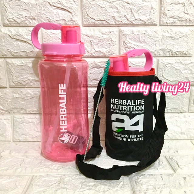 Botol Minum HERBALIFE model Singapore 1 Liter dan 1,5 Liter [ PINK ]