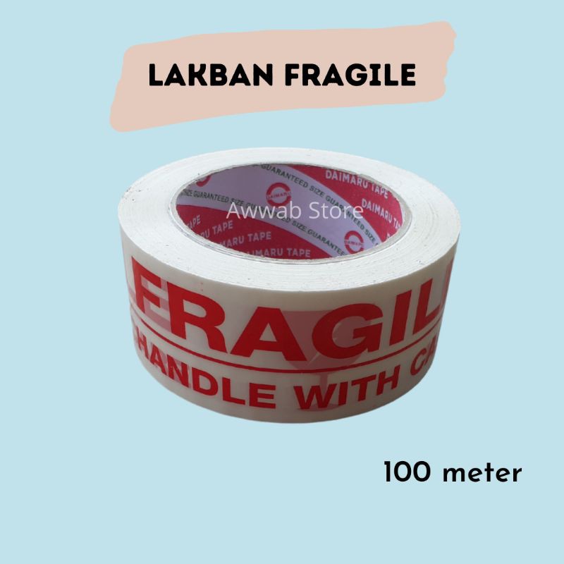 

LAKBAN/ISOLASI FRAGILE DAIMARU 48 mm × 100 Meter