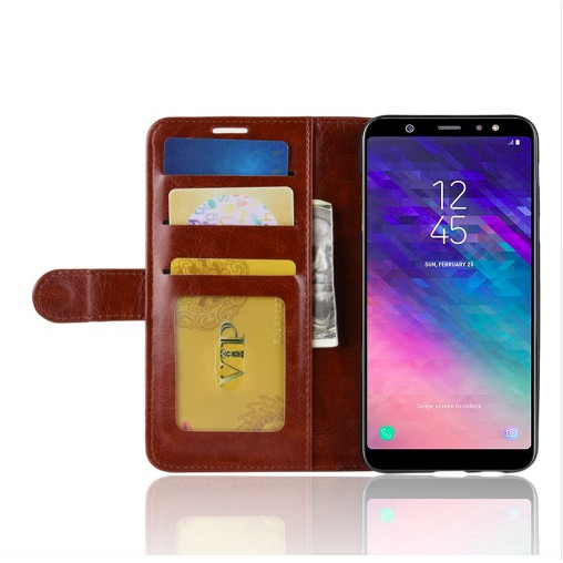 wallet case samsung a6 plus flip wallet premium