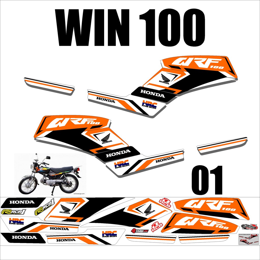 STRIPING CUSTOM  SETICKER MOTOR WIN 100 K.01