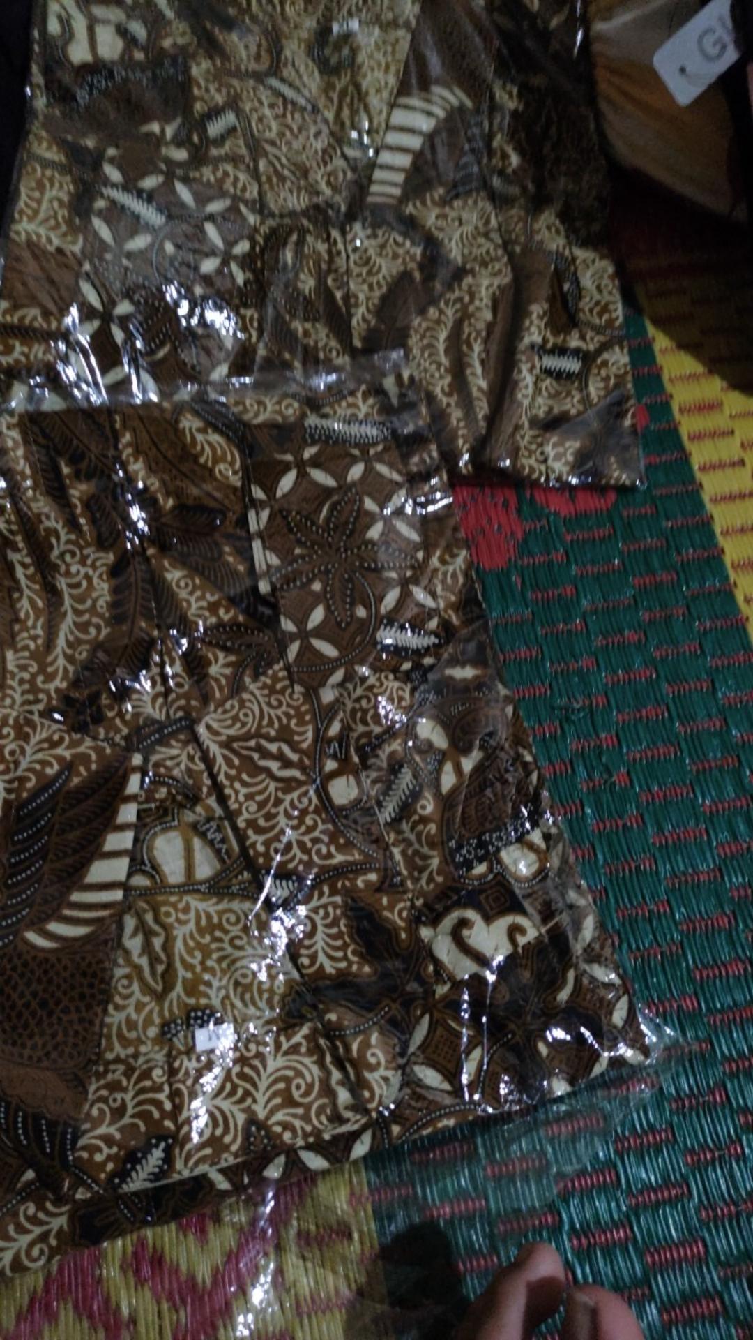 M-l-xl-xxl Batik Tunik Wanita Asj Sa Hrb026 Kenongo Pekalongan Sogan Tulis