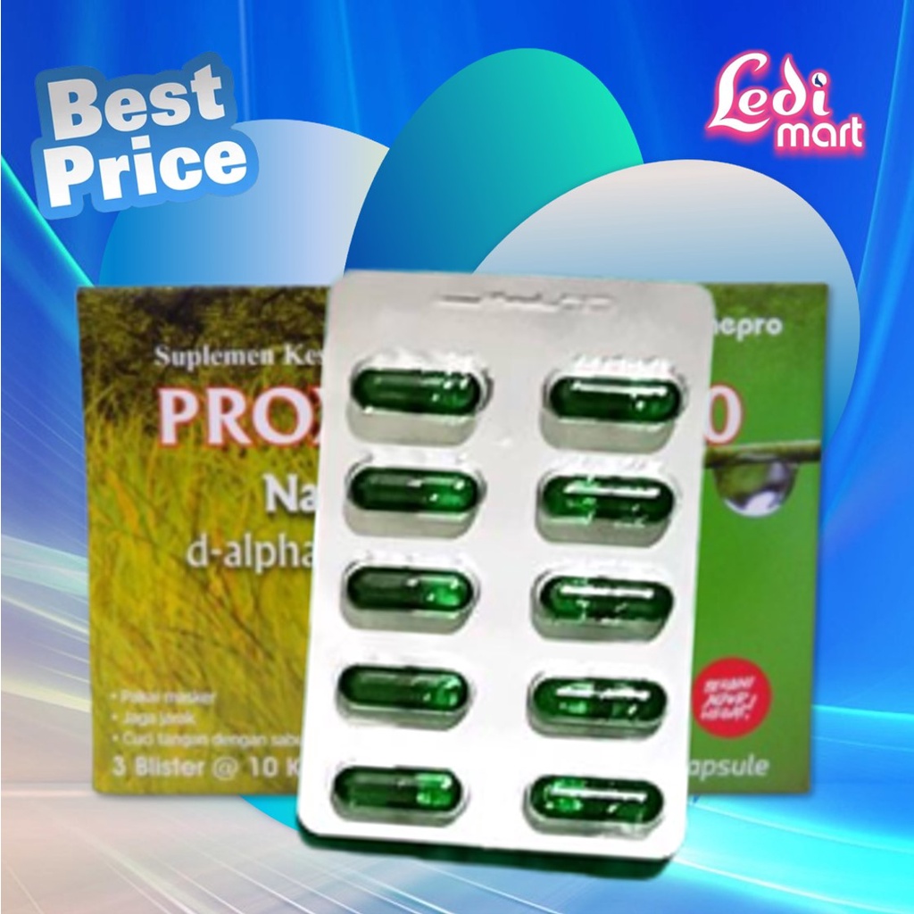 ORIGINAL PROXIDAN Natural Vitamin E 400IU Isi 30 Tablet / Vitamin Kulit / Mepro / LEDI MART