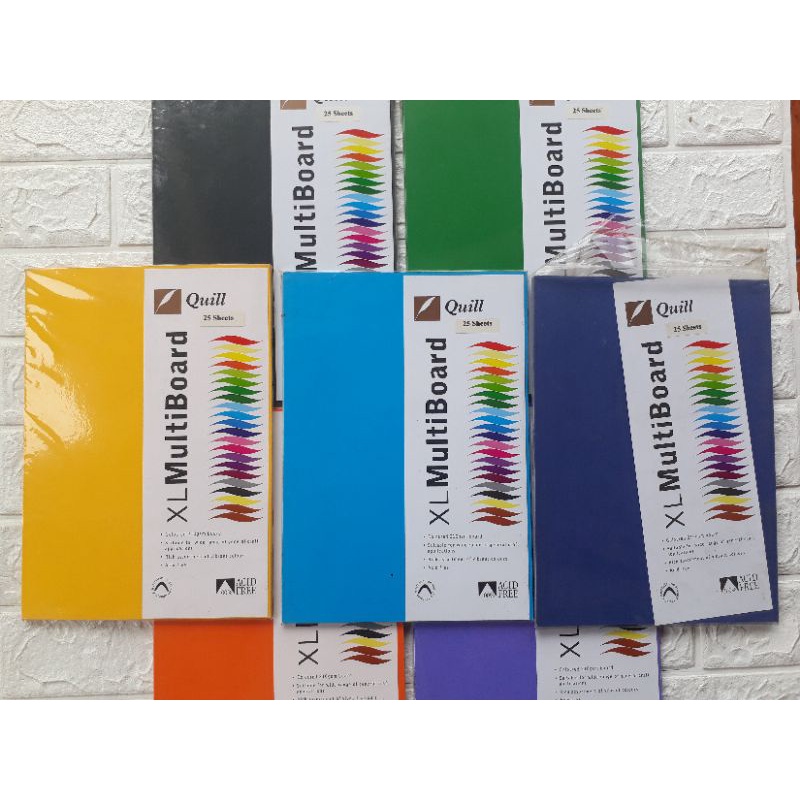 

Quill XL Multi Office Coloured 210gsm Kertas 25 Sheets