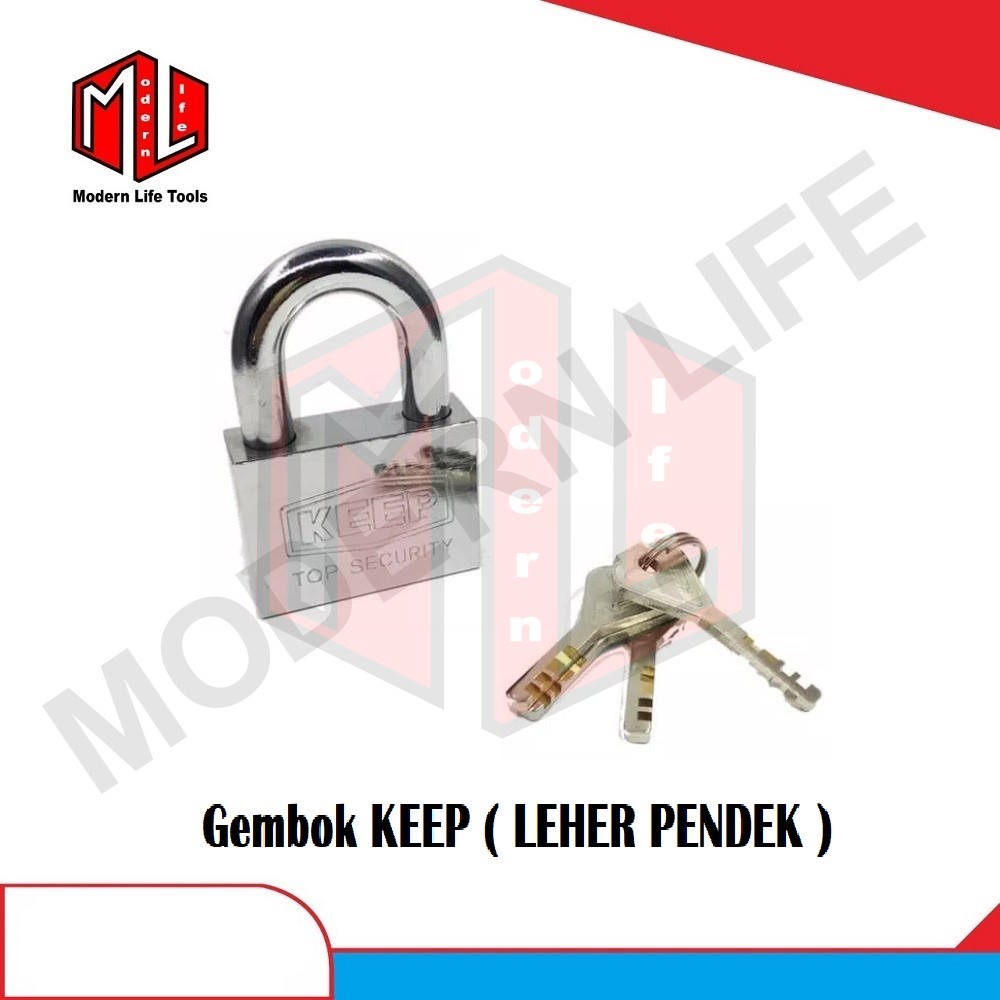 KUNCI GEMBOK KEEP 50 MM PENDEK / GEMBOK KEEP LEHER PENDEK ( ORIGINAL )