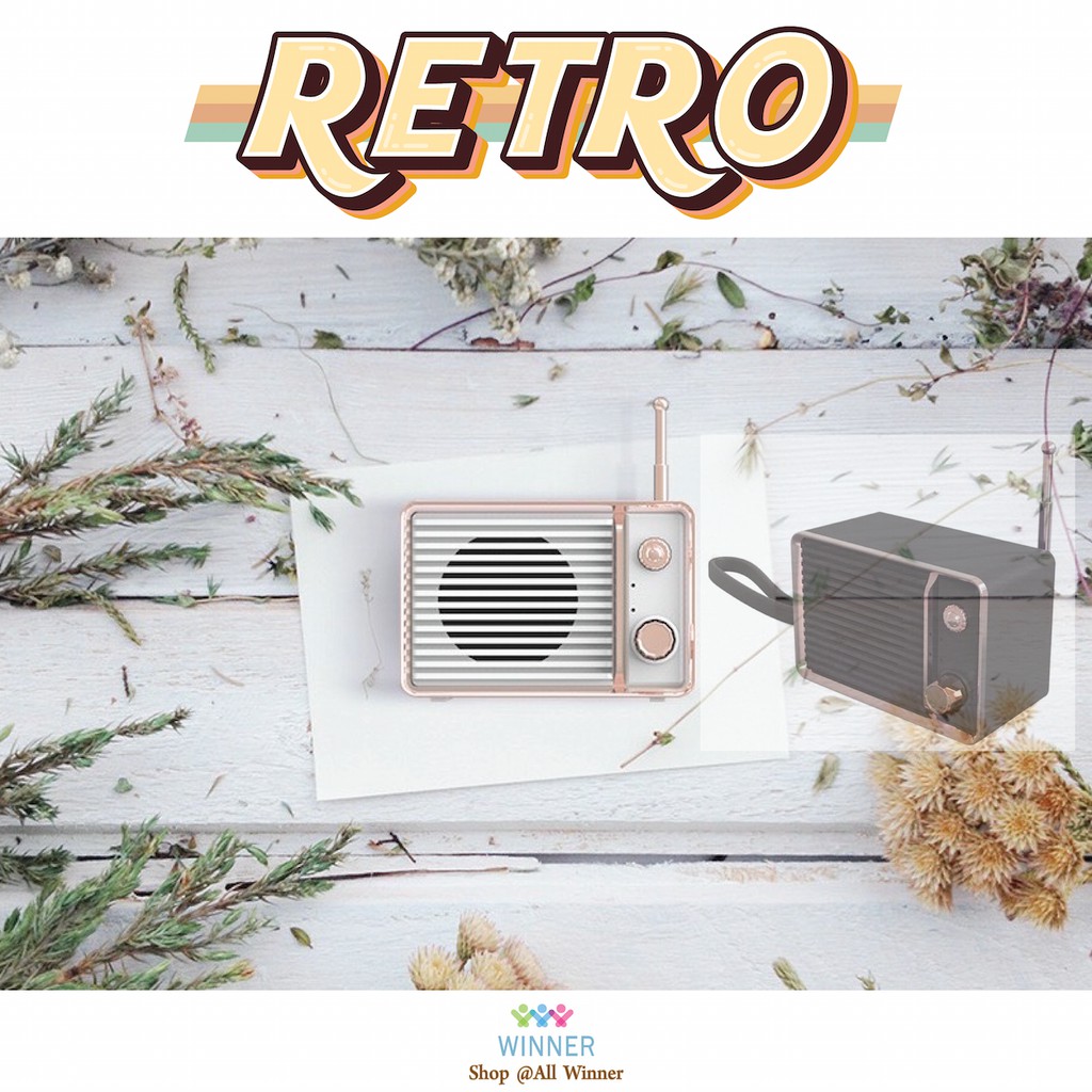 SPEAKER RETRO VINTAGE NOSTALGIA CLASSIC style BLUETOOTH PORTABLE WIRELESS MINI Model Radio DW-01 Mini TV