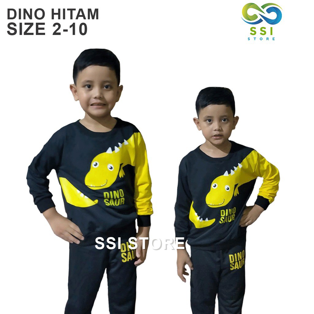 Baju Stelan Treaning Anak Laki - Laki / Setelan Sweater Anak Dino 0 - 10 Tahun