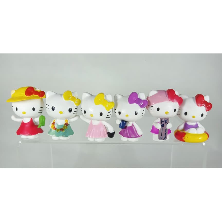 Hello Kitty 6 pcs Set Figure Pajangan Hellokitty