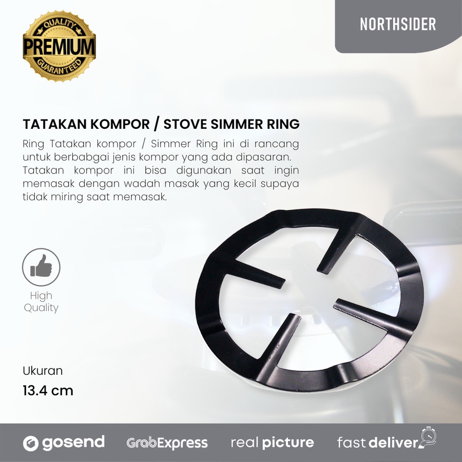 TATAKAN KOMPOR MOKA POT KOPI STOVE SIMMER RING - HITAM