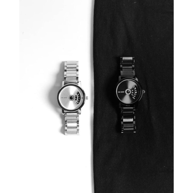 Jims Honey-Jam tangan pria 8315 black&white