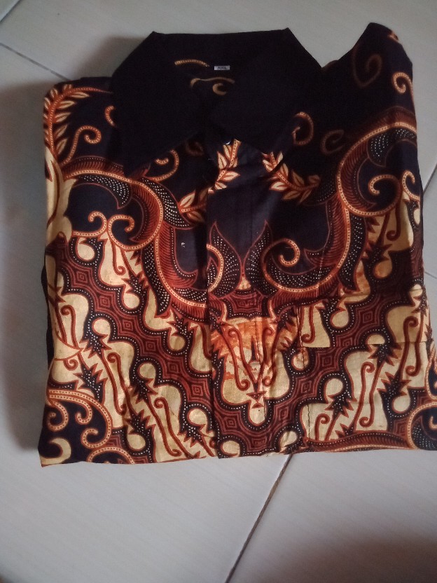 Batik Pria Size M L Xl Xxl  Bswart Batik Hrb026 Kenongo Hem Panjang Padi