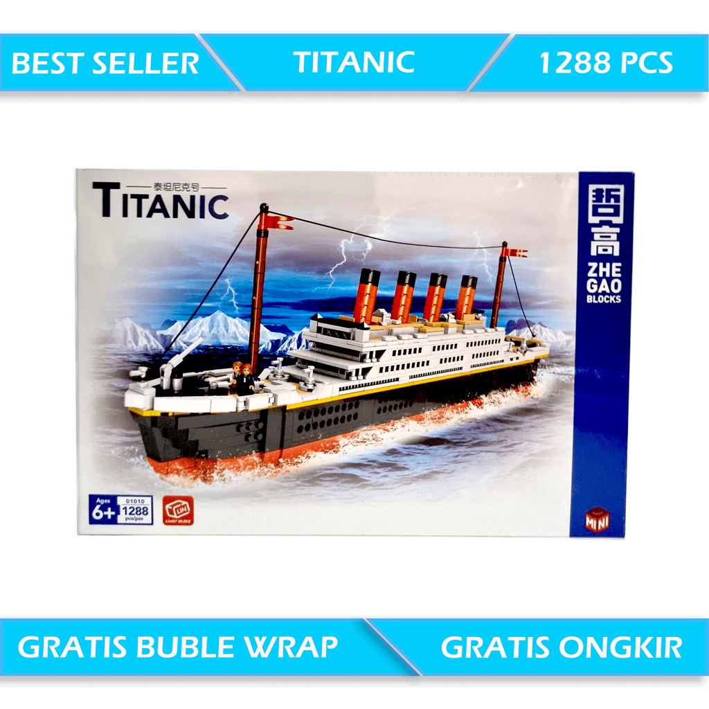 TITANIC KAPAL PESIAR TITANIC NANOBLOCK LEGO ZHE GAO BLOCK