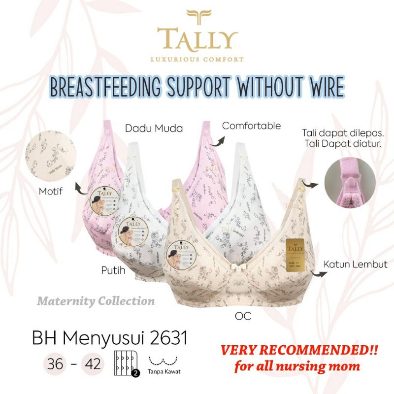 Tally Bra Menyusui 2631,2630,2665/Bra menyusui