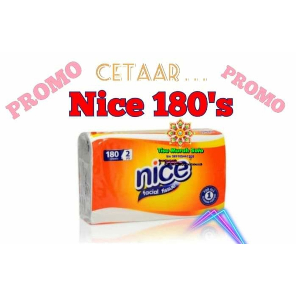 Tisu NICE - Clean Plus Facial Tissue 180 Sheets 2 Ply