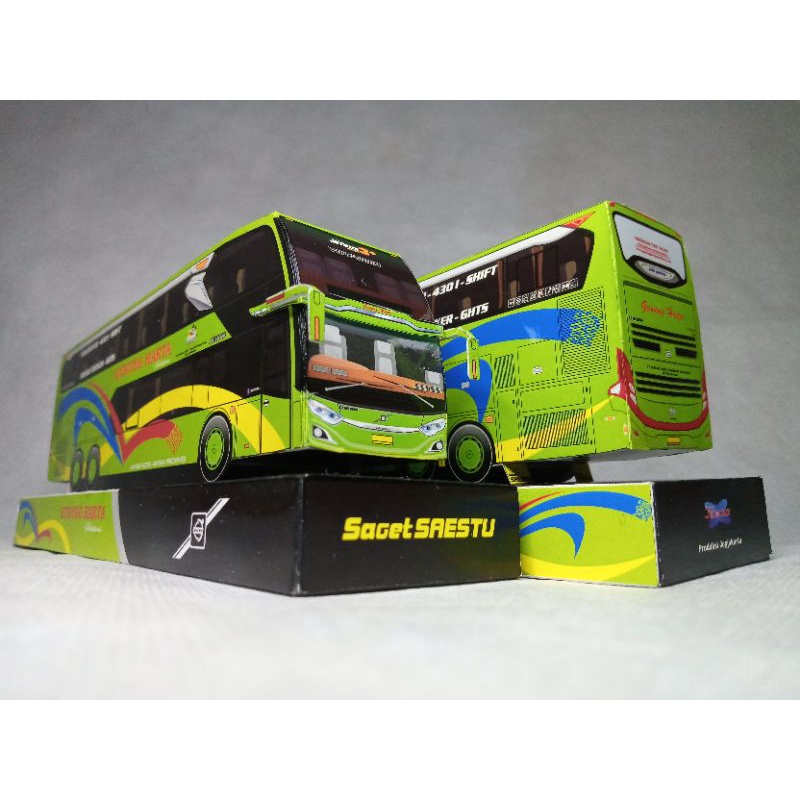 MINIATUR BIS BUS GUNUNG HARTA DD PAPERCRAFT BUS
