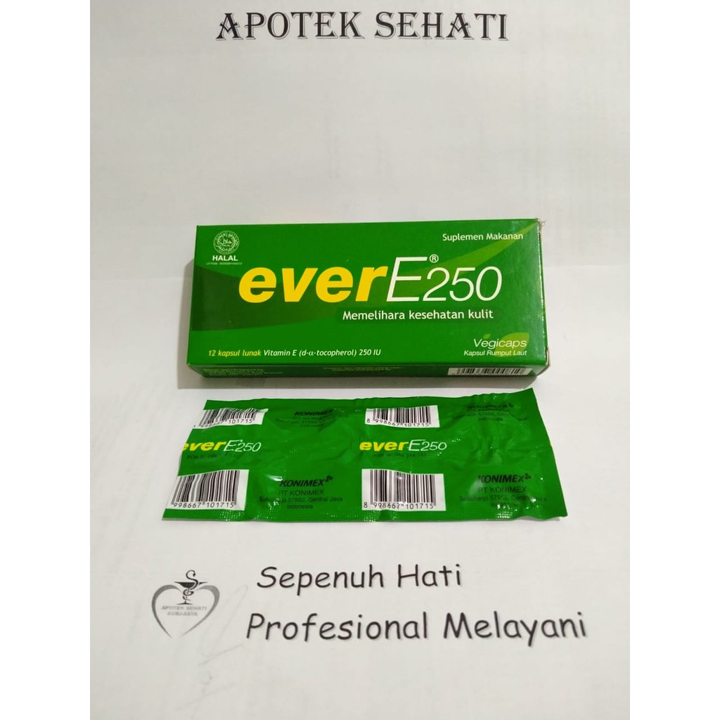 EVER E 250IU BOX 12s SUPLEMEN KULIT VIT E ANTIOKSIDAN