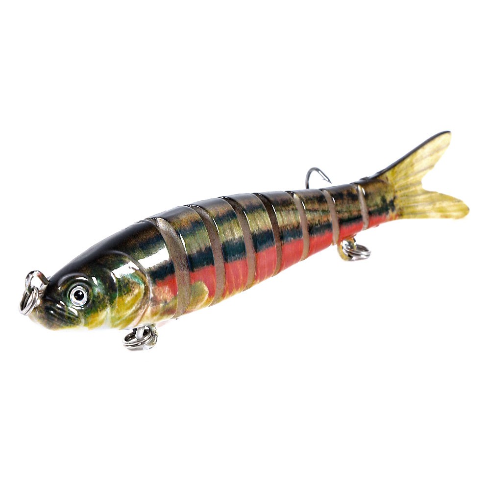 HENGJIA 1PCS 11.4G 27G Jointed Minnow Fishing Lure 8 Segment Umpan Pancing Swimbait Ikan Kecil Kail Memancing Kait