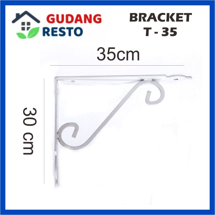 TIPE T 35 RAK / SIKU BRACKET BESI HIAS MOTIF DINDING AMBALAN PENYANGGA