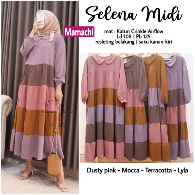 selena midi by mamachi /Fashion wanita /baju lebaran 2022