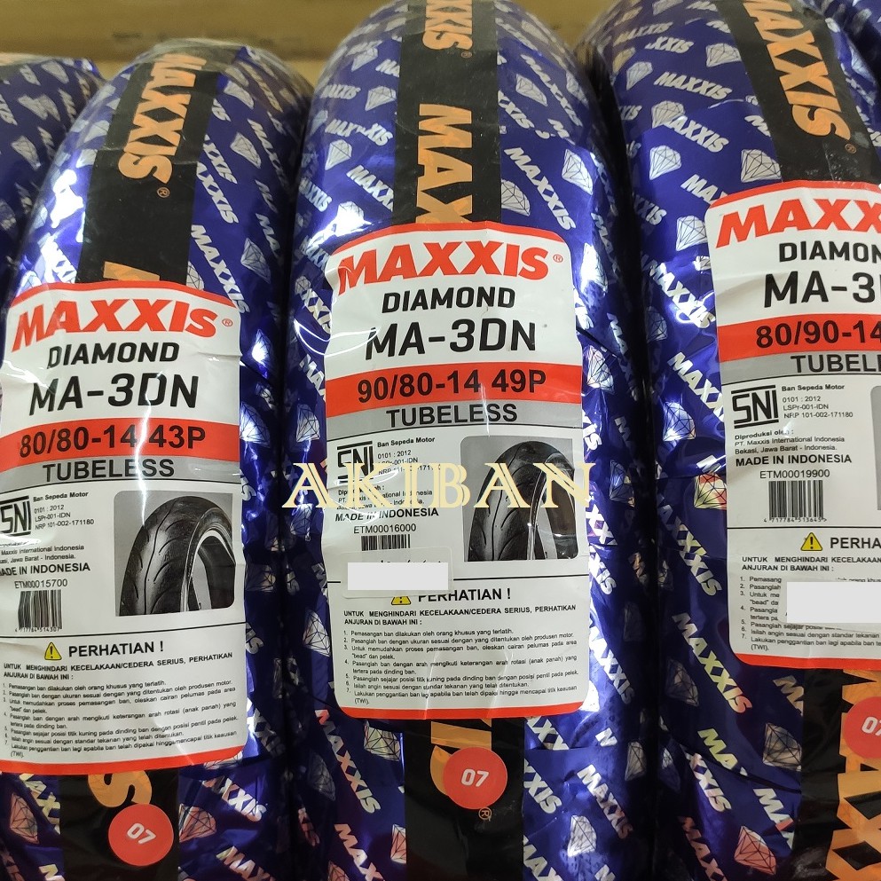 Ban Maxxis Diamond MA-3DN 90/80-14 Ban Matic 90 80 14 Ring 14 Tubeless