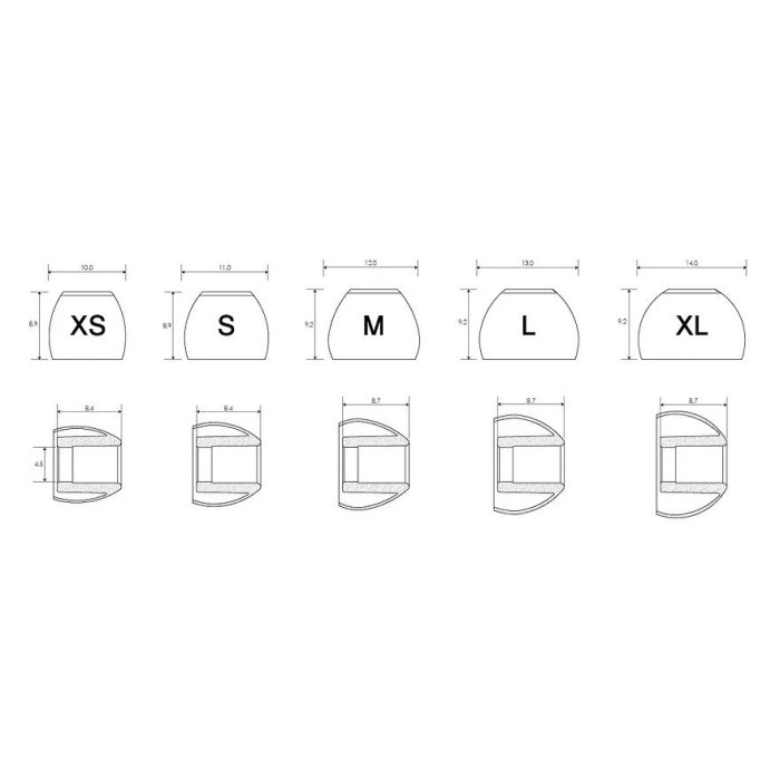 ACOUSTUNE AEX07 / AEX 07 Silicone Eartips