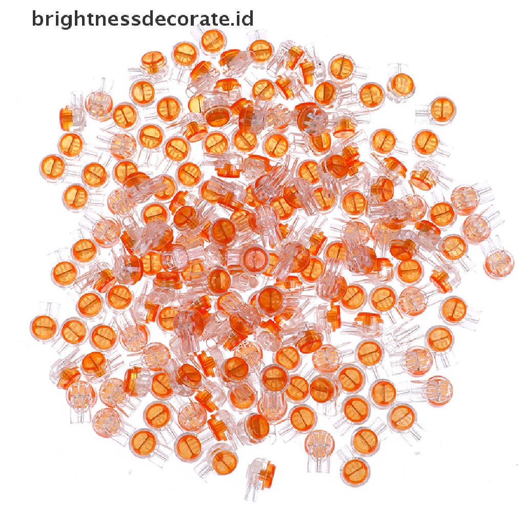 200pcs K1 2 ports gel splice UY wire connector Bahan Plastik Warna orange