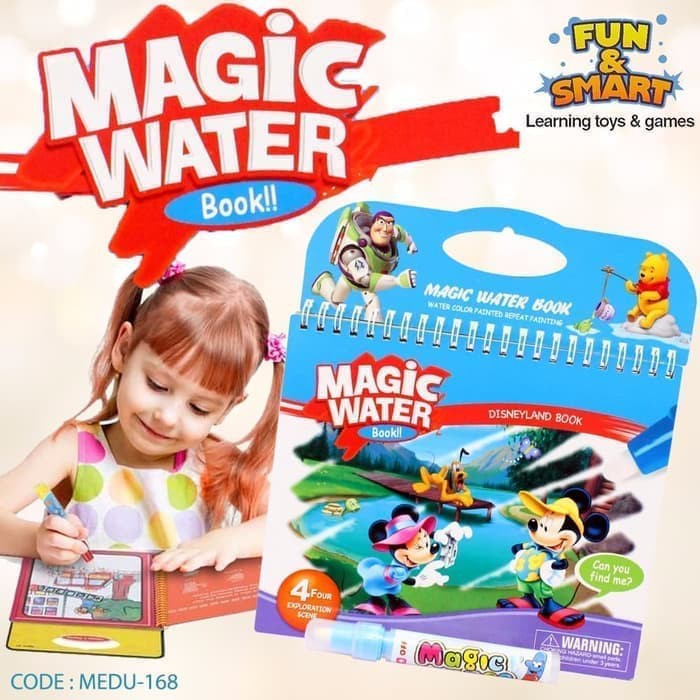 

Lyra Sketch Book - Kiky Sketch Book - Papan Tulis Gambar Magic Water Book Buku Menggamar Multi Warna