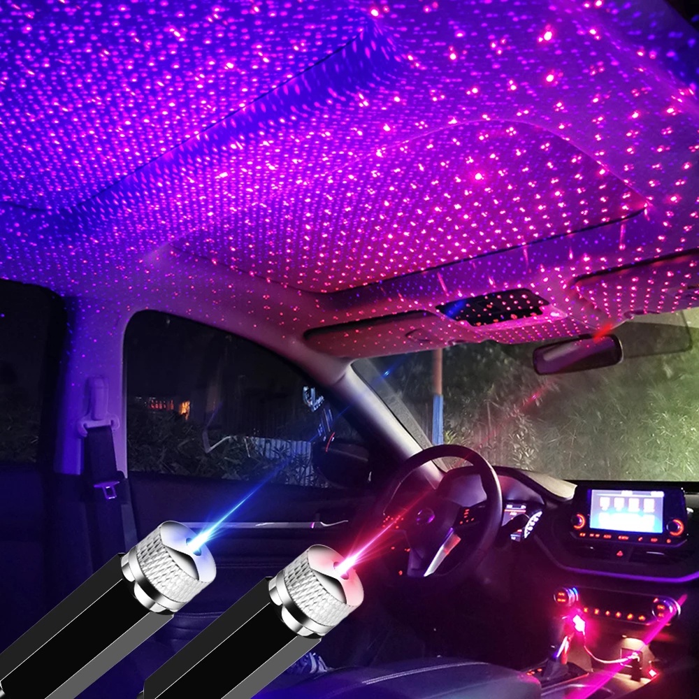 Car Roof Star Night Light Projector Atmosphere Light / Car Interior USB Starry Laser Ambient Projector Light /  Auto Car Interior Decorative Light