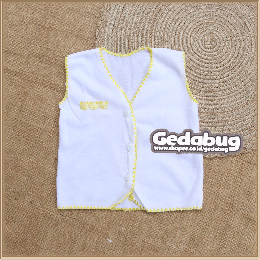 3pcs - Baju Bayi Boboko Bordir Putih Kutung | Perlengkapan Pakaian Bayi Kutung